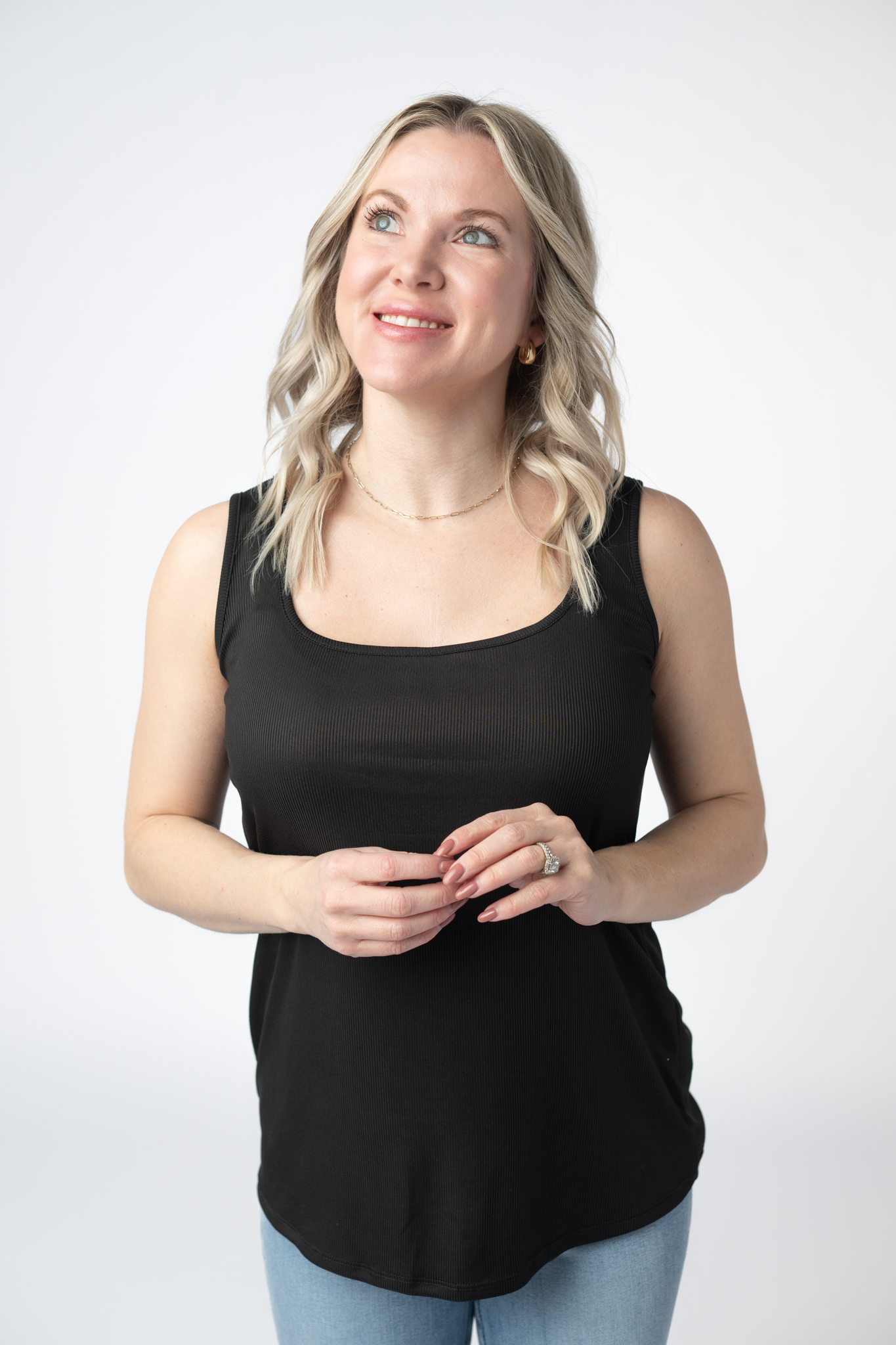 Michelle Mae Rachel Ribbed Tank - Black