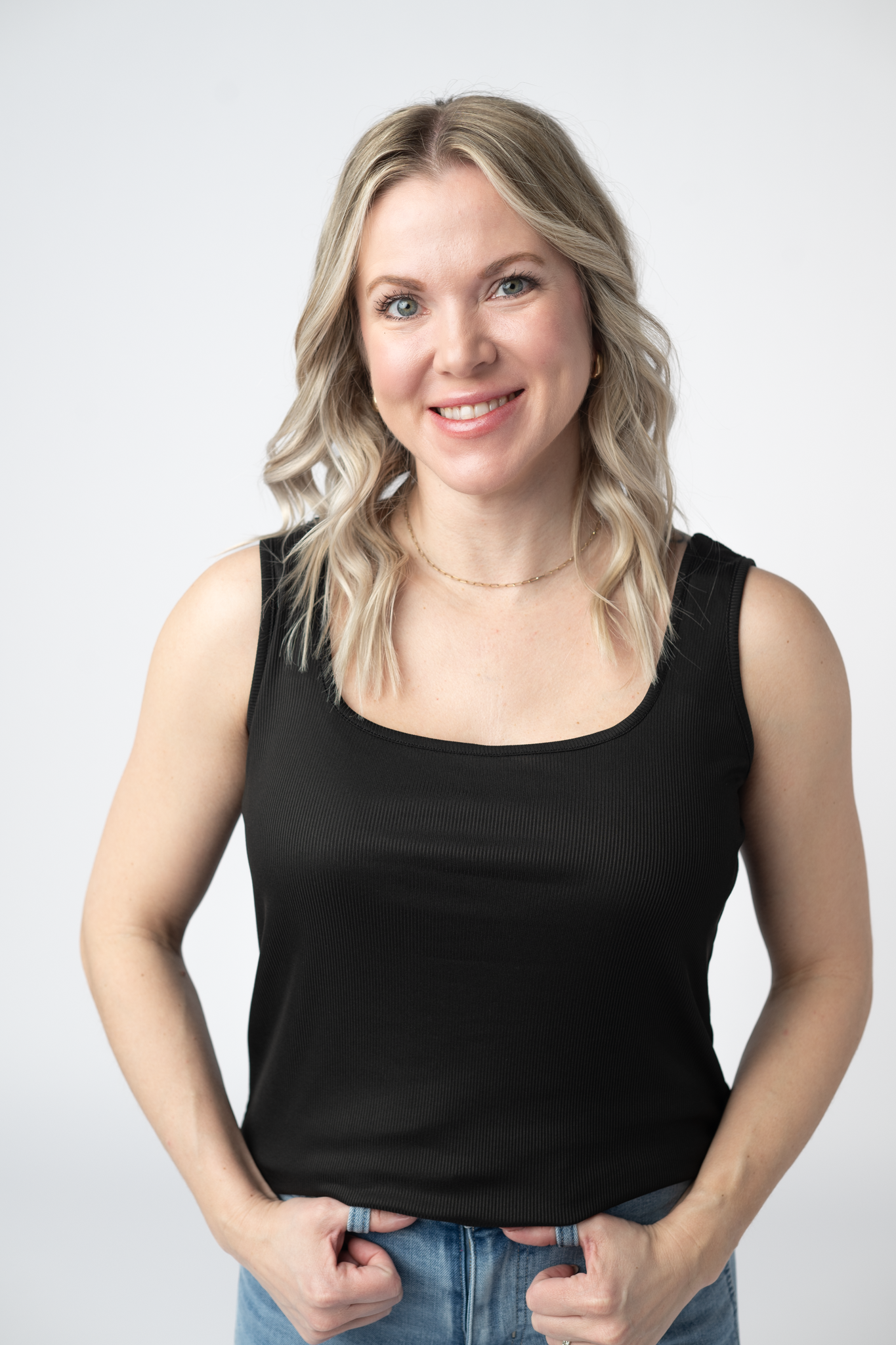 Michelle Mae Rachel Ribbed Tank - Black
