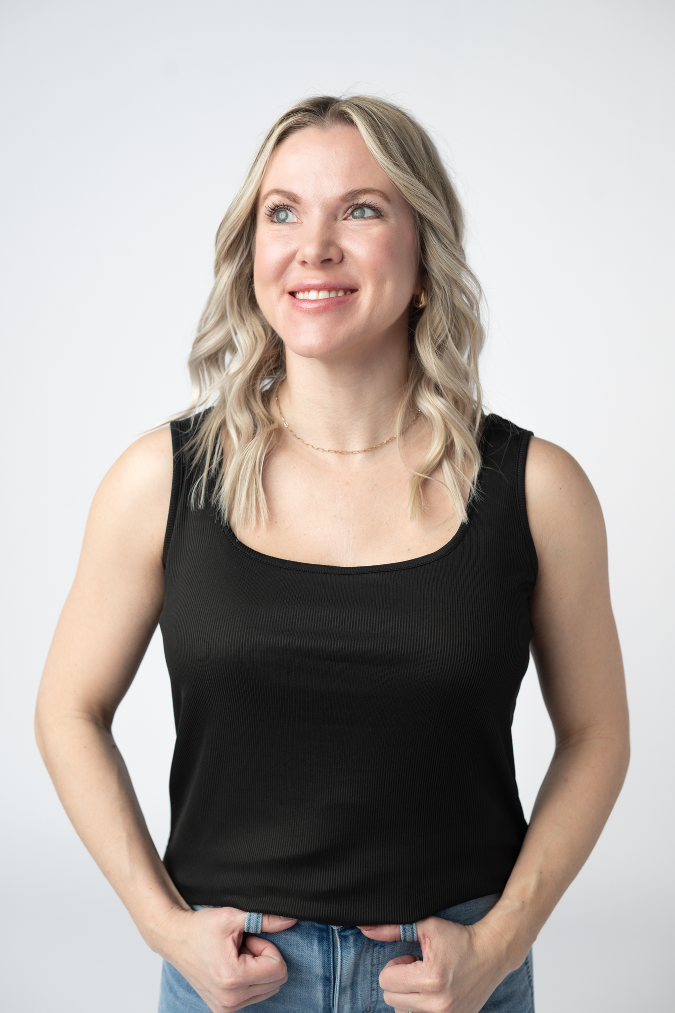 Michelle Mae Rachel Ribbed Tank - Black