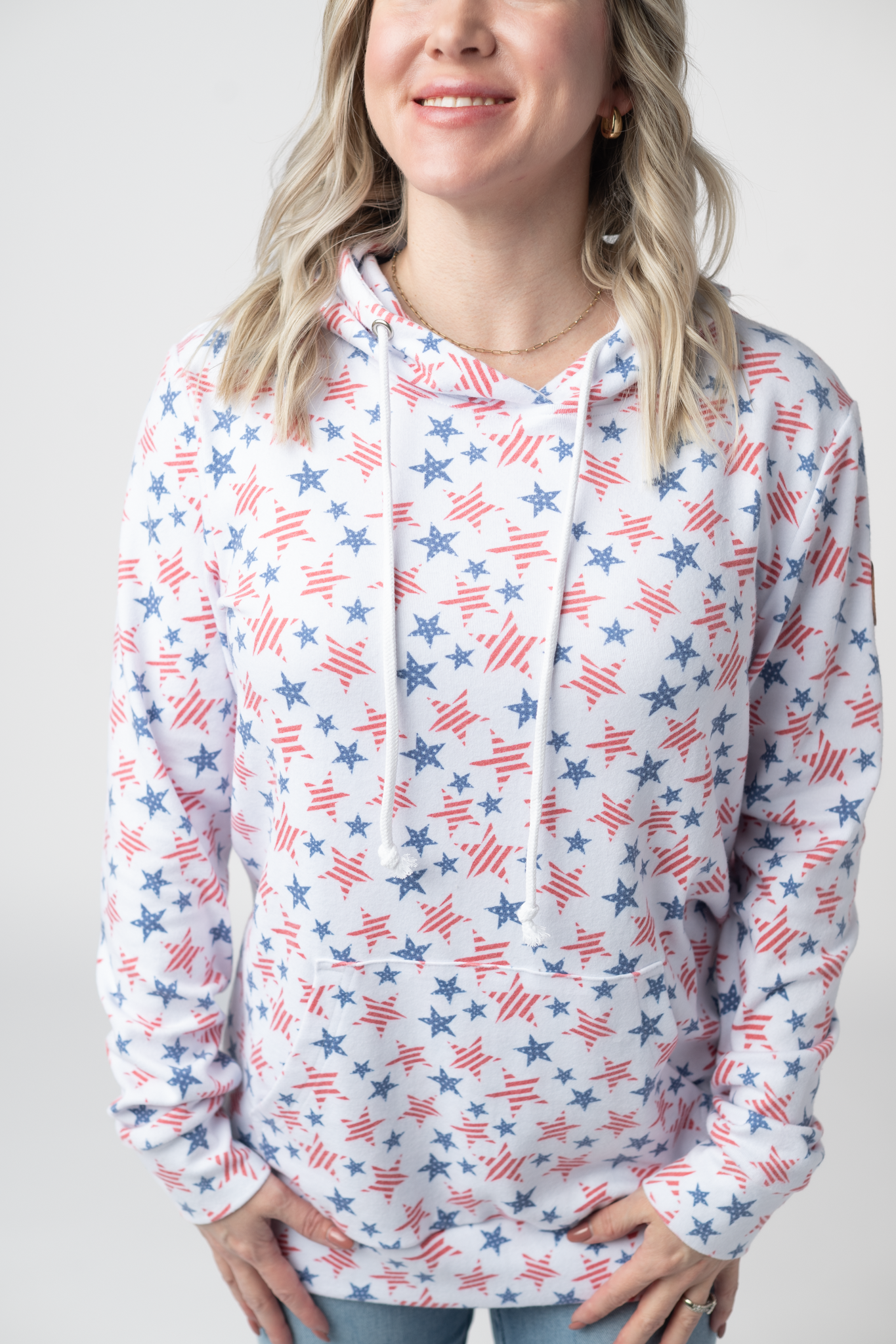 Michelle Mae Hailey Pullover Hoodie - American Stars and Stripes