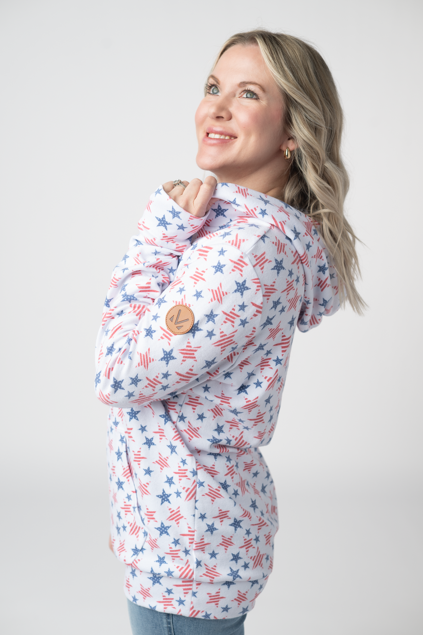 Michelle Mae Hailey Pullover Hoodie - American Stars and Stripes