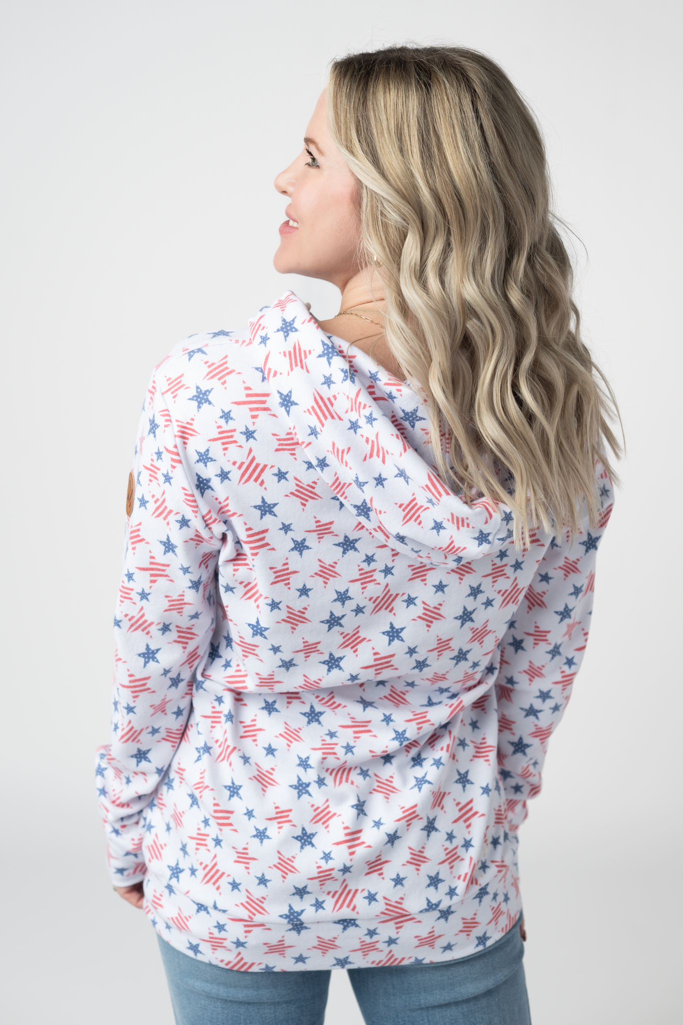 Michelle Mae Hailey Pullover Hoodie - American Stars and Stripes