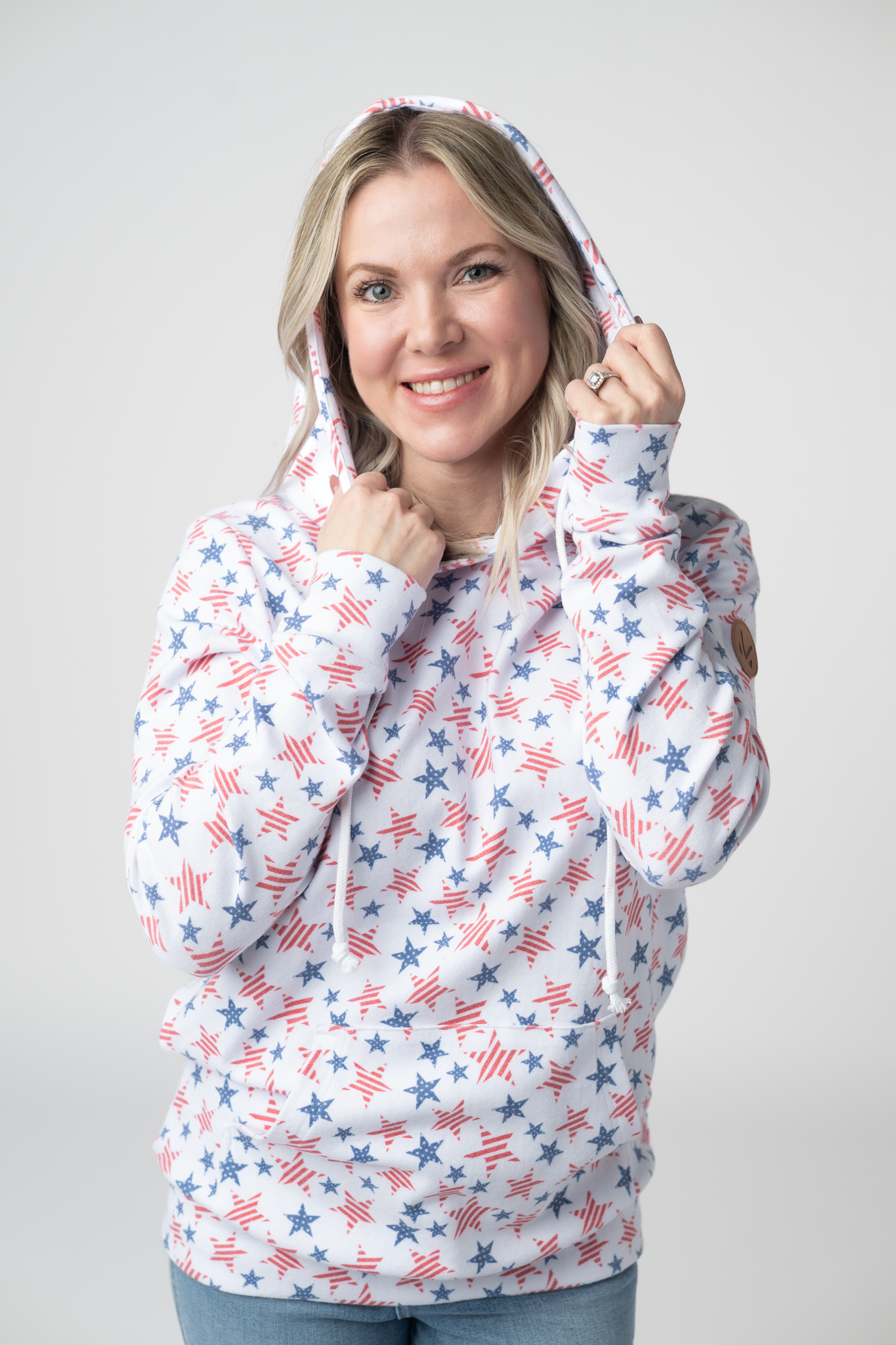 Michelle Mae Hailey Pullover Hoodie - American Stars and Stripes
