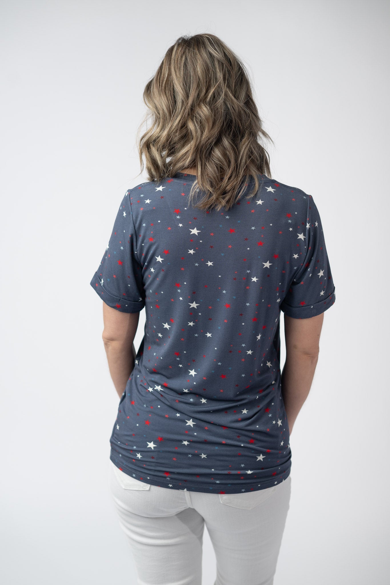 Michelle Mae Sophie Top - Blue Liberty Stars