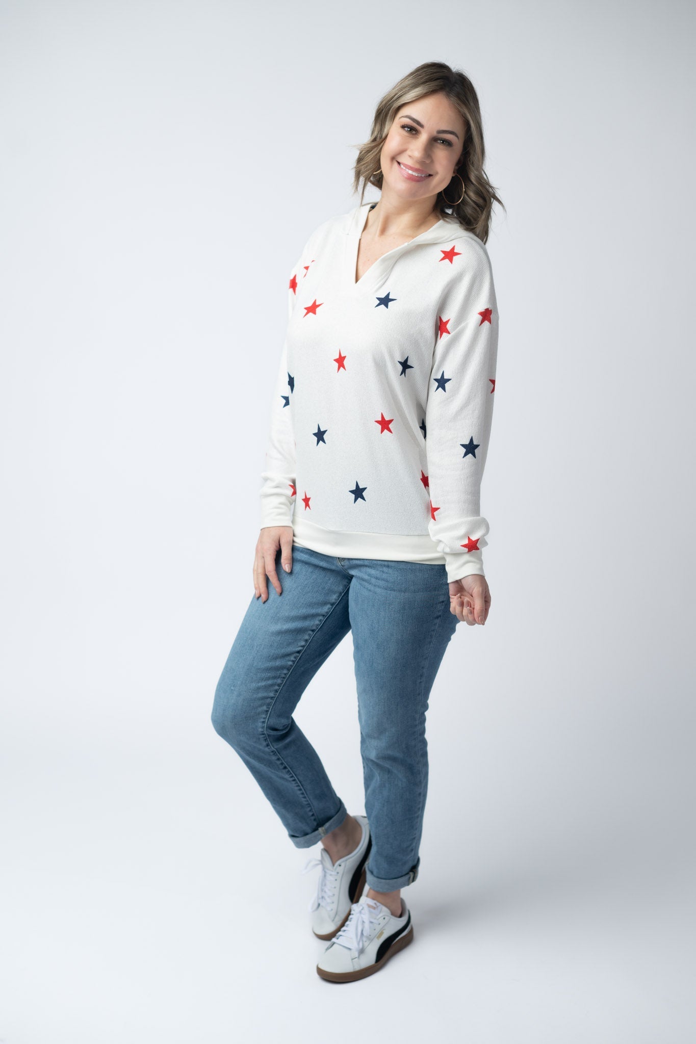 Michelle Mae American Stars Knit Hoodie