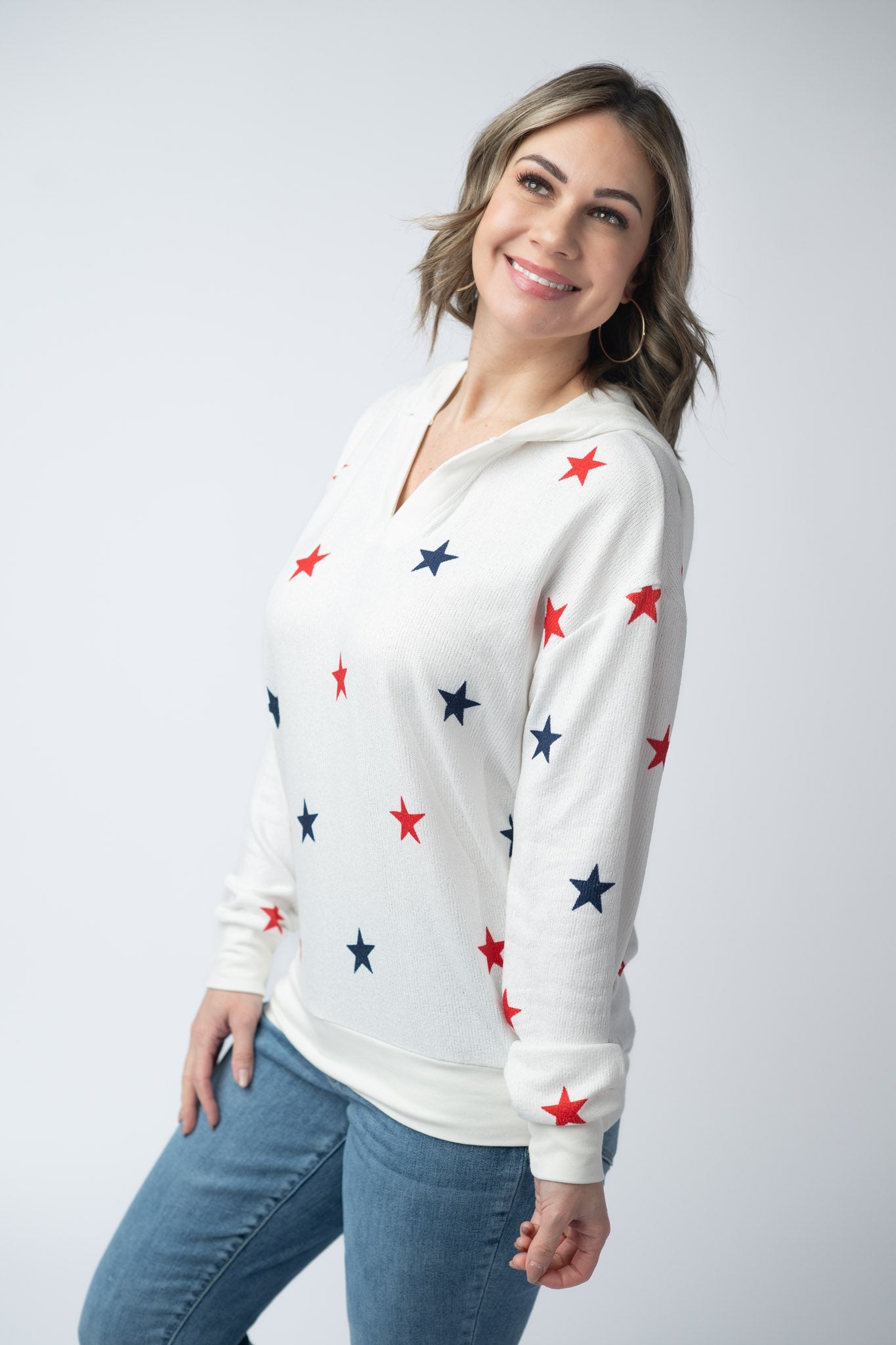 Michelle Mae American Stars Knit Hoodie
