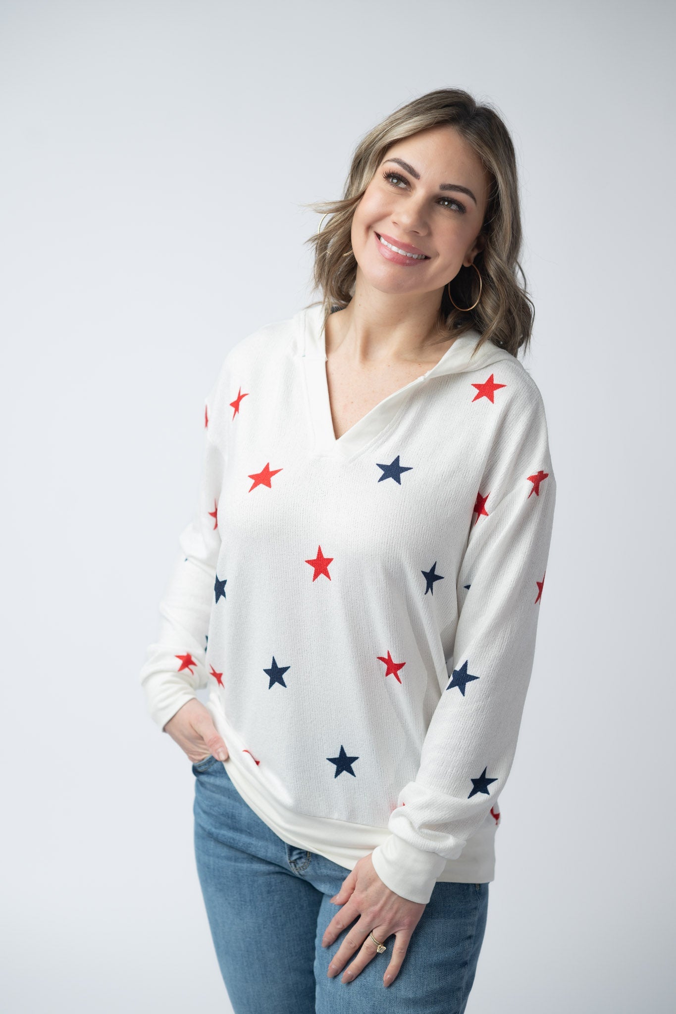Michelle Mae American Stars Knit Hoodie