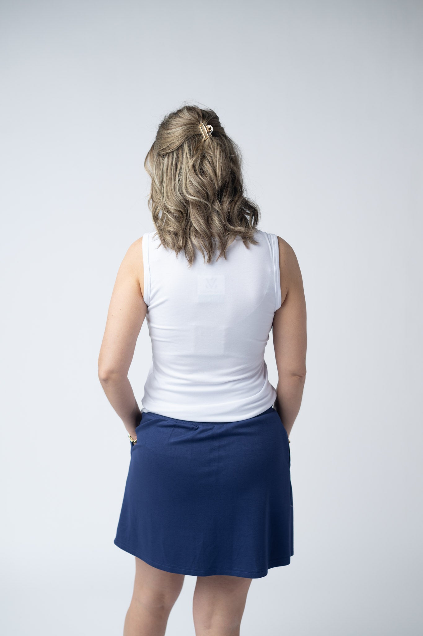Michelle Mae Serena Luxe Skort - Navy