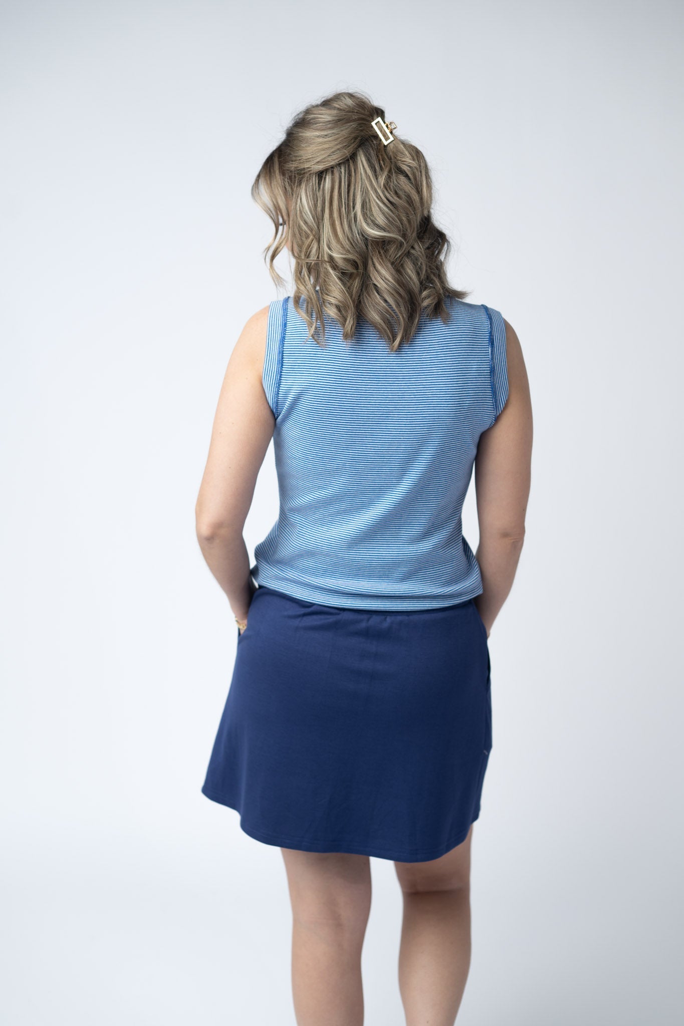 Michelle Mae Serena Luxe Skort - Navy