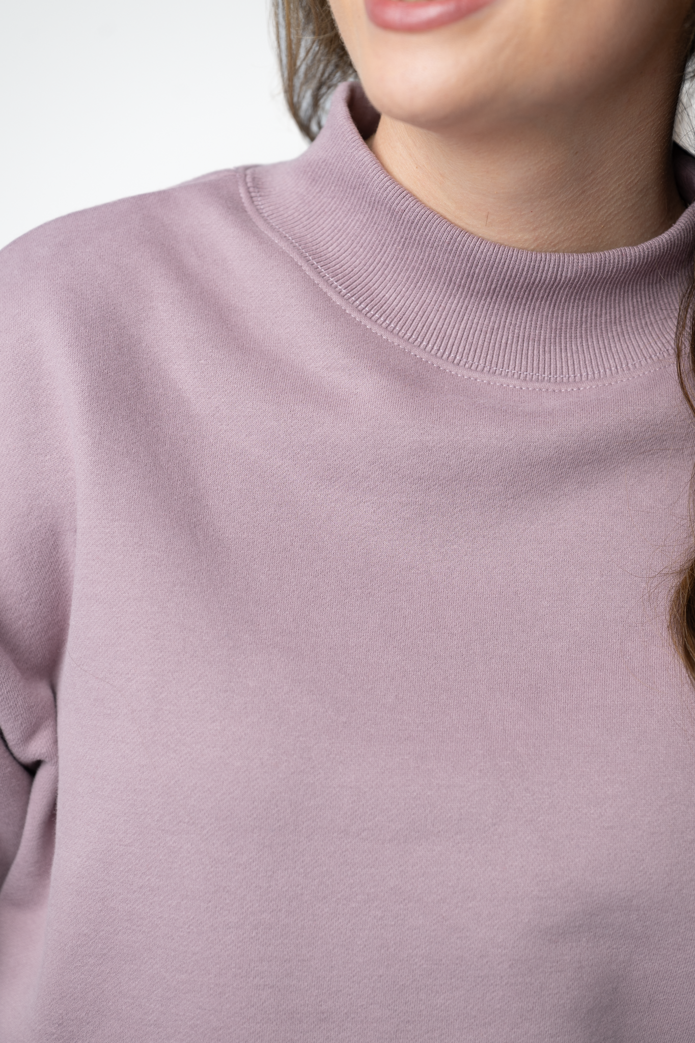 Michelle Mae Marley Mock Neck Sweatshirt - Mauve