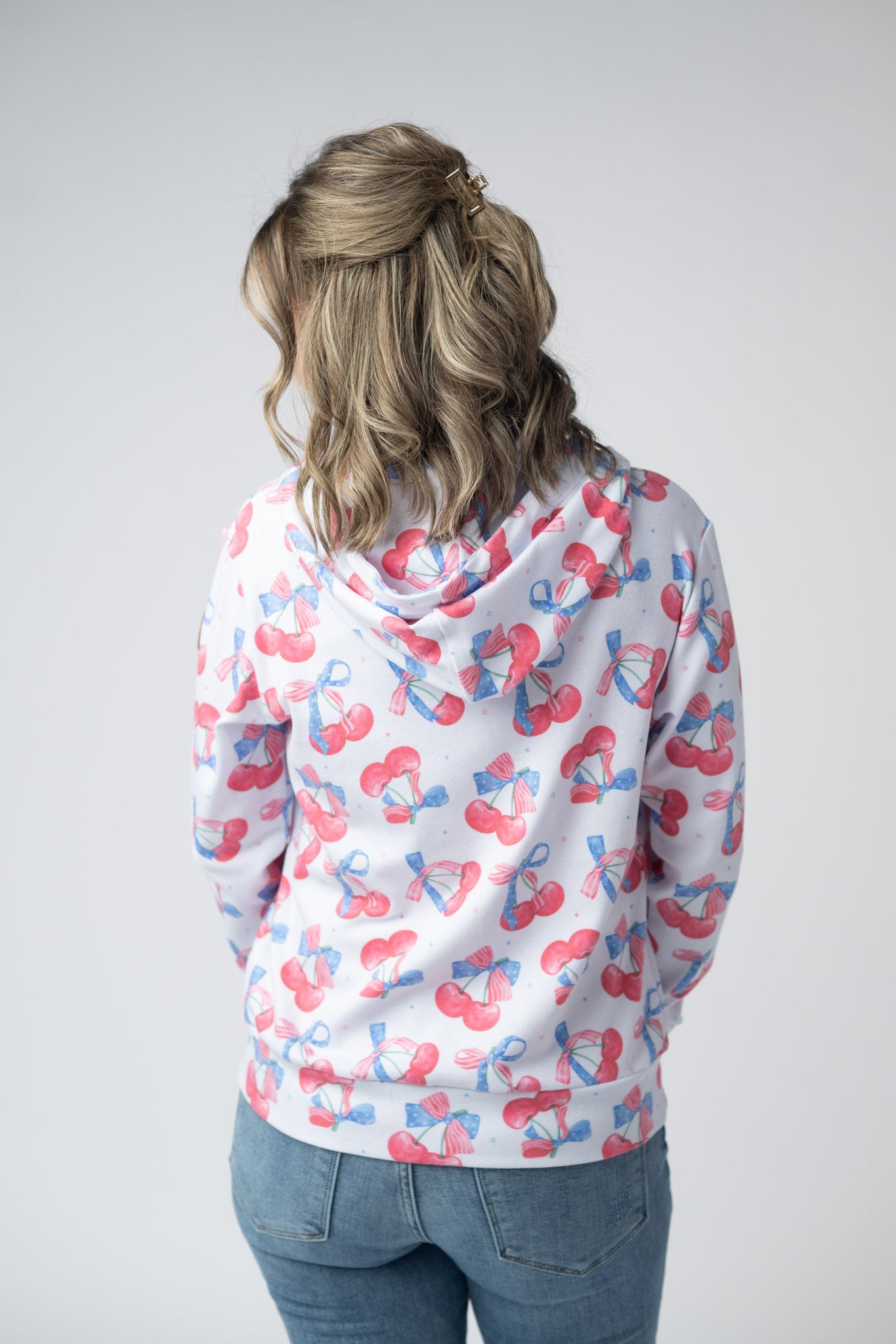 Michelle Mae  Fullzip Hoodie - Patriotic Cherries