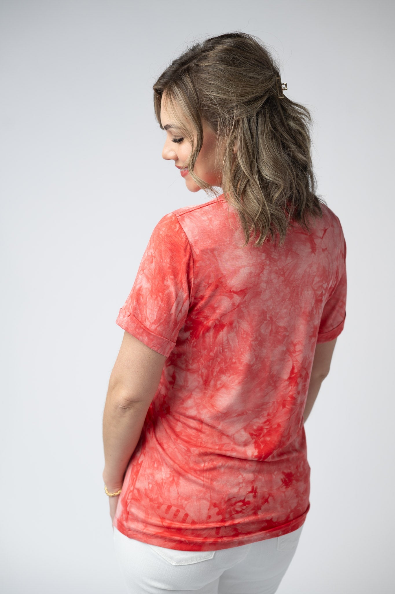 Michelle Mae Sophie Top - Red Tie Dye