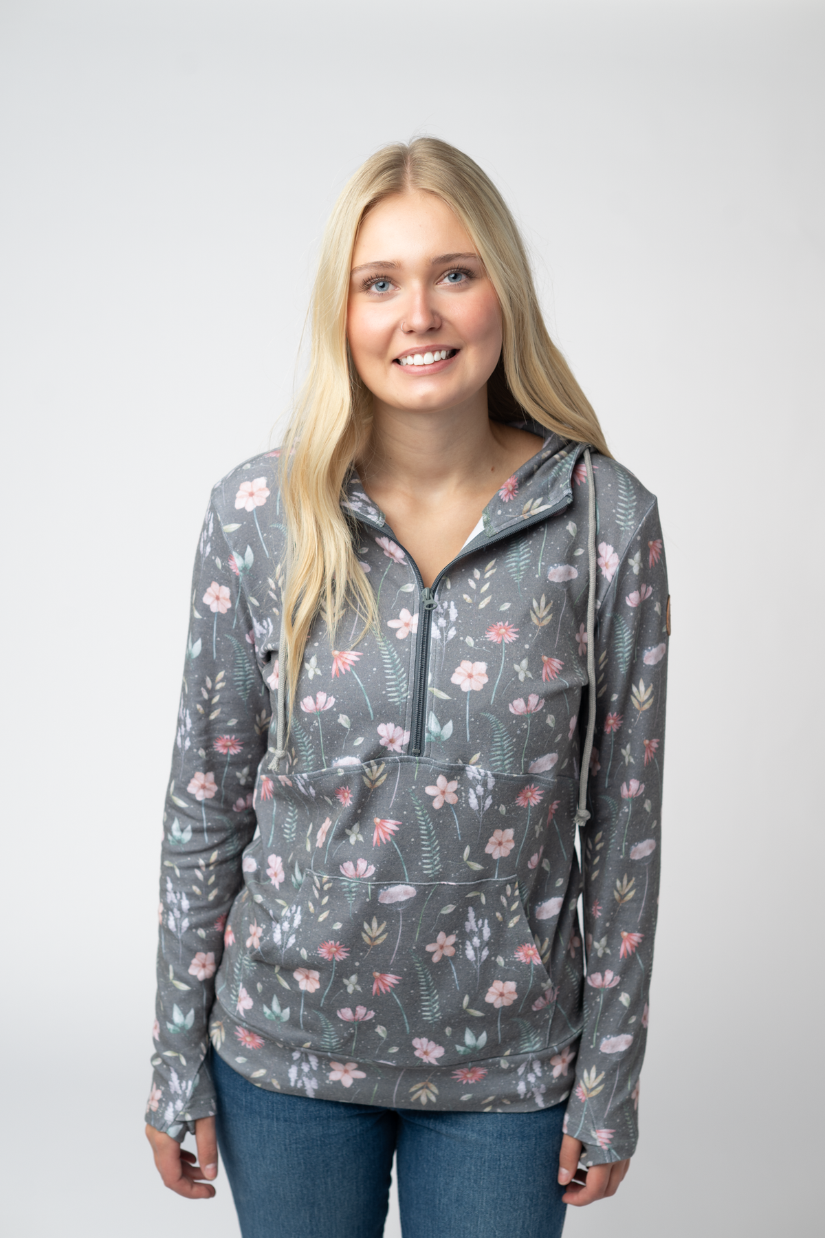 Michelle Mae HalfZip Hoodie - Wildflower Meadow