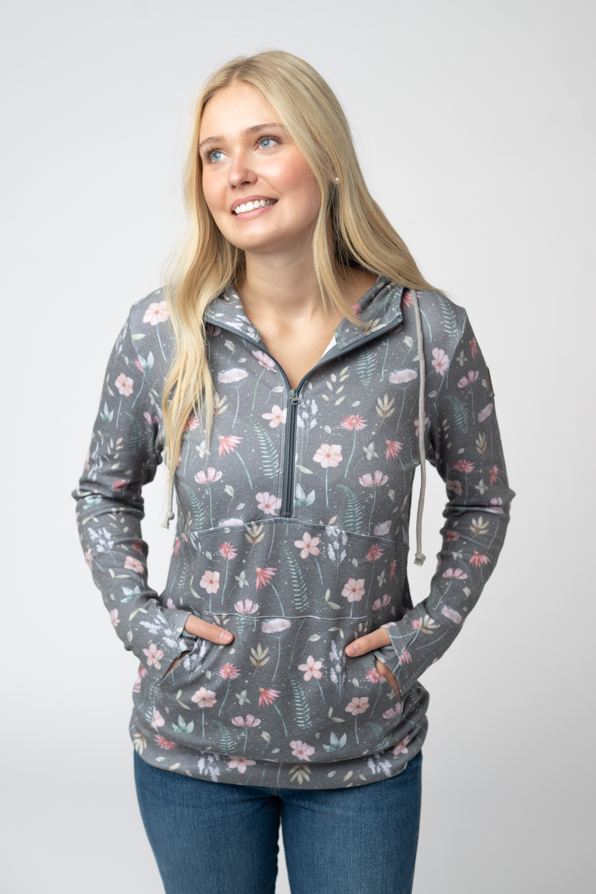 Michelle Mae HalfZip Hoodie - Wildflower Meadow