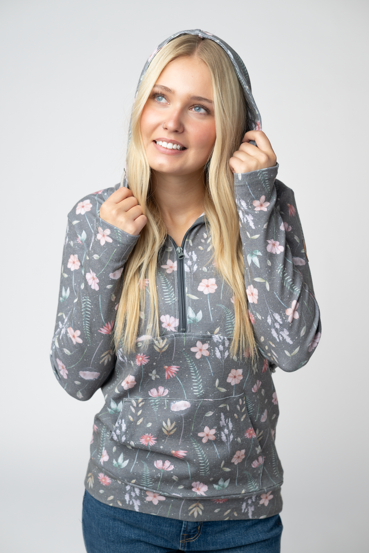 Michelle Mae HalfZip Hoodie - Wildflower Meadow