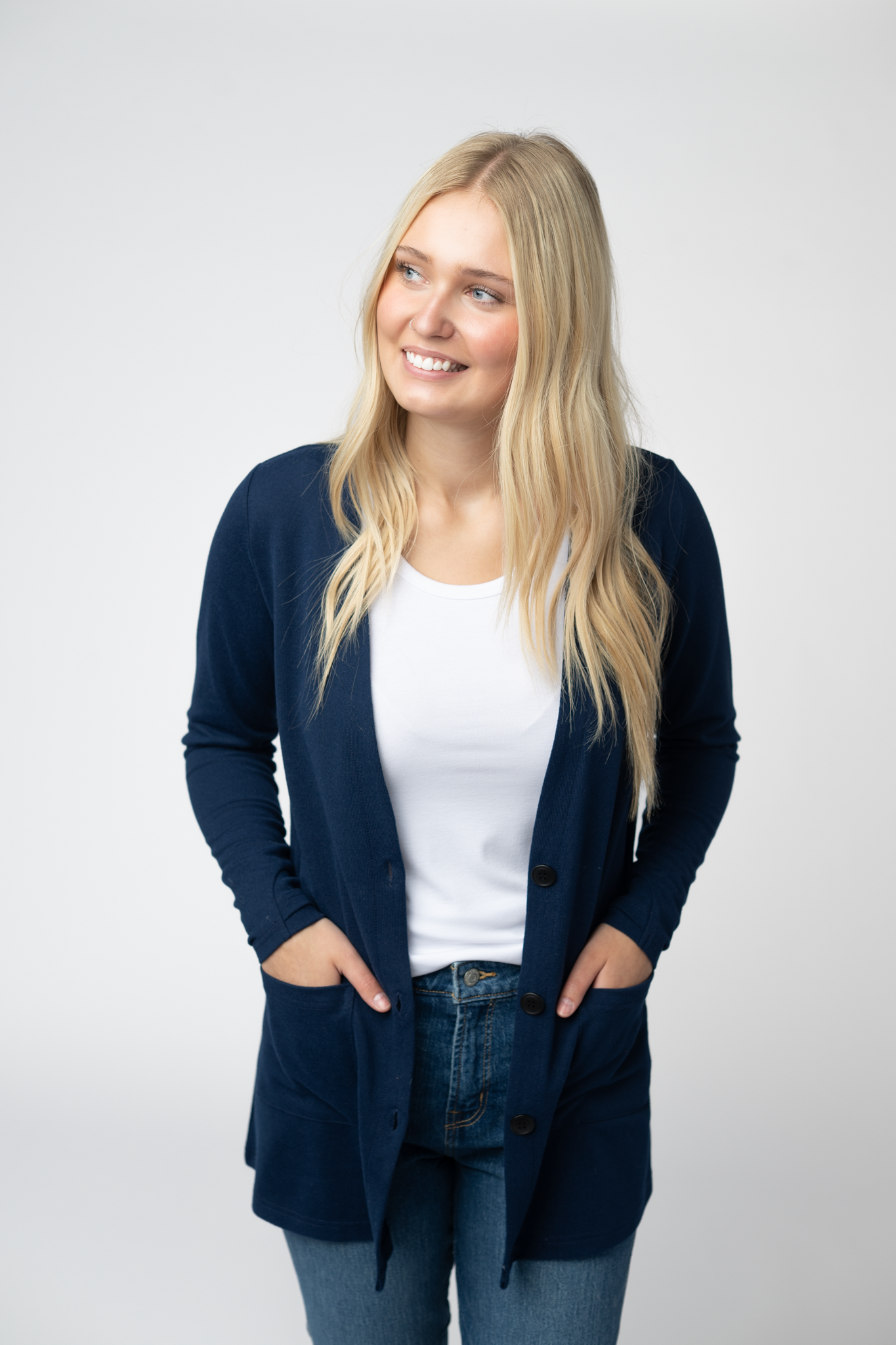 Michelle Mae Cori Cardigan - Navy