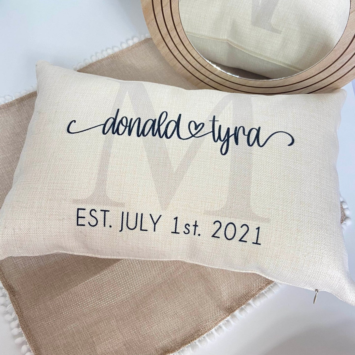 Preorder: Last Name Initial Pillow