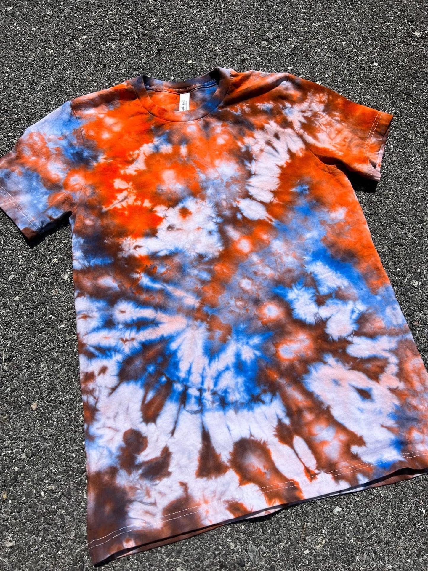 PREORDER:  Orange and Blue Ice Dye (multiple shirt options)