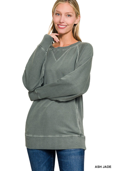 Hands Down Favorite Sweatshirt in Ash Jade