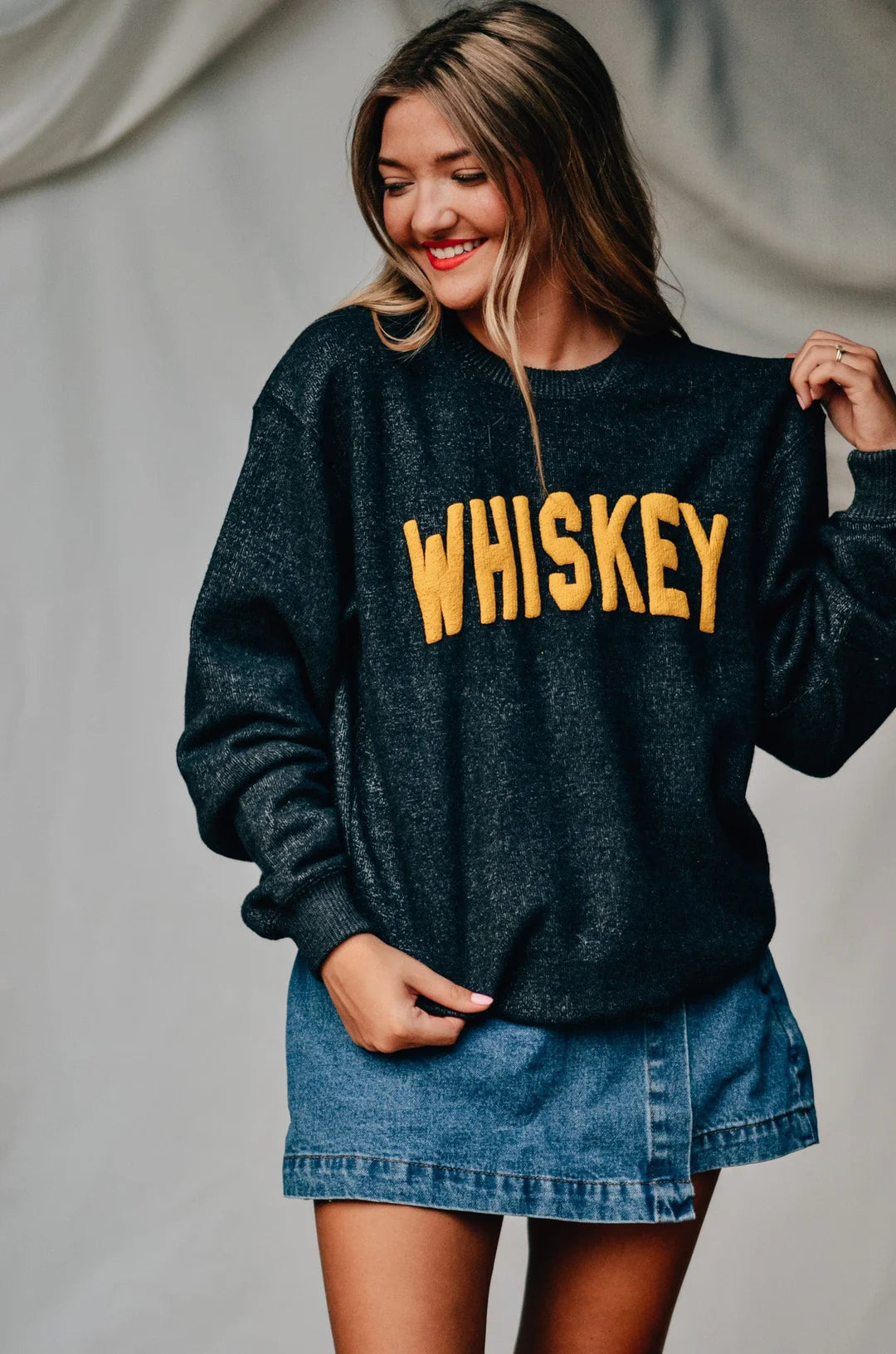 PREORDER: Whiskey Puff Knit Sweater