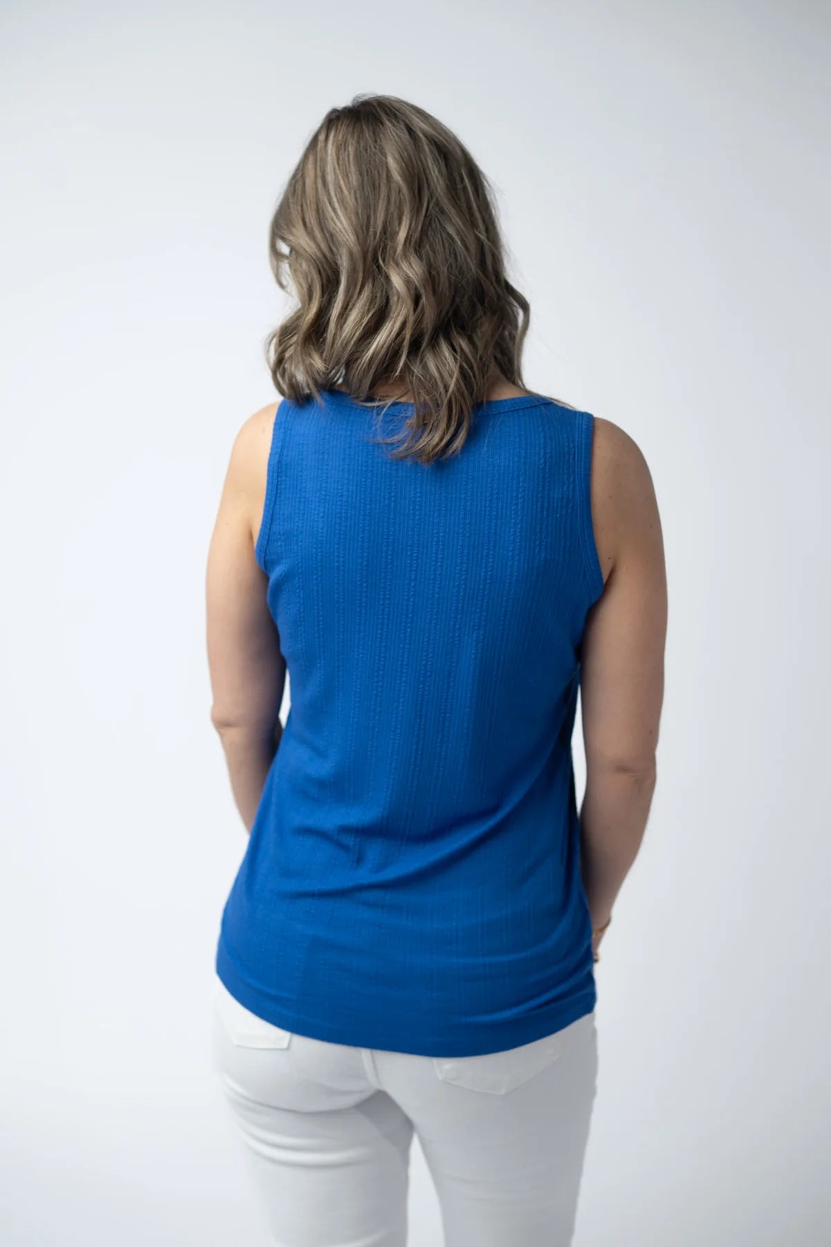 Michelle Mae Mila Zipper Tank - Blue