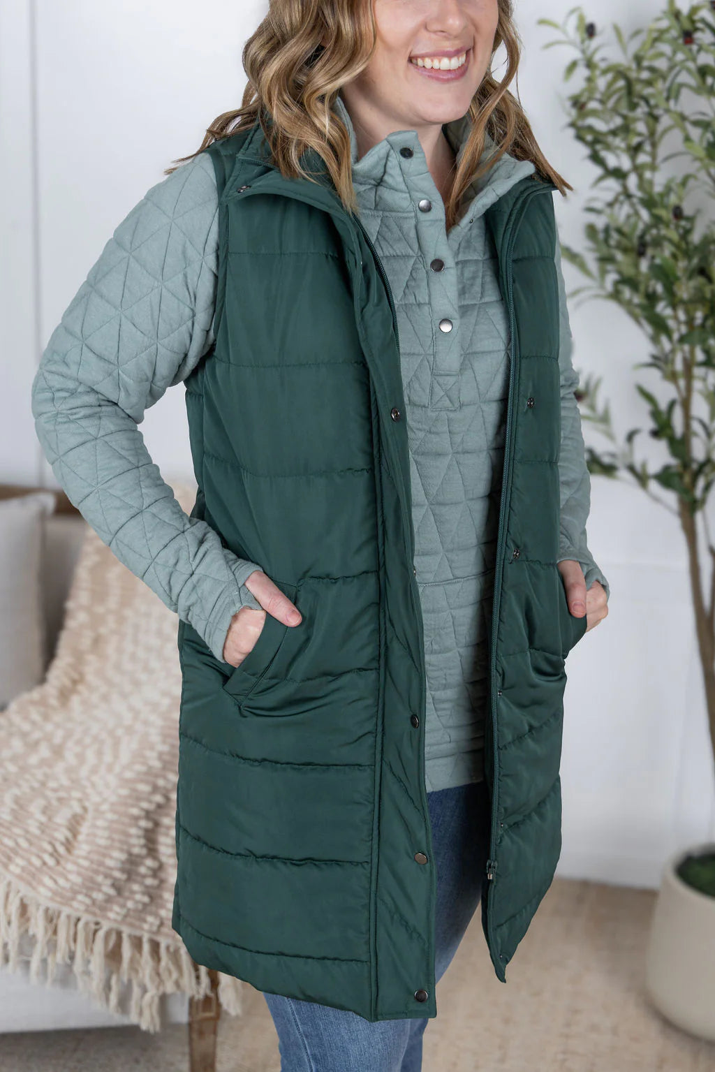 Michelle Mae Harlow Long Vests in Multiple Colors