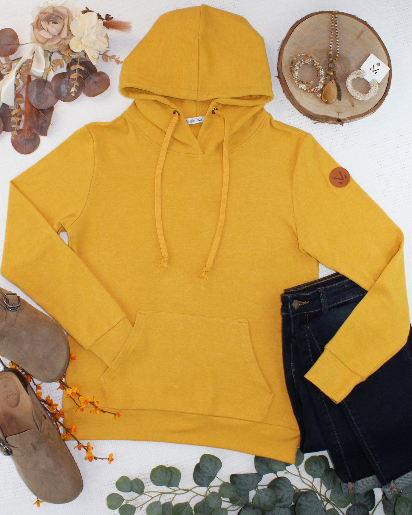 Michelle Mae  Hailey Hoodie - Mustard