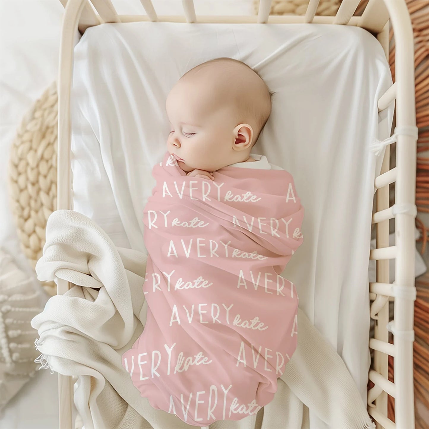 Preorder: Personalized Font Duo Blanket or Swaddle - Style 1