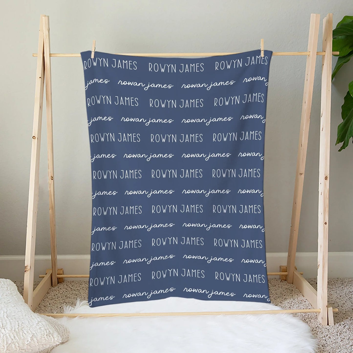 Preorder: Personalized Font Duo Blanket or Swaddle - Style 2