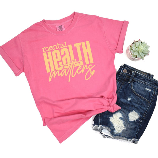 PREORDER: Mental Health Matters Pink Graphic Tee