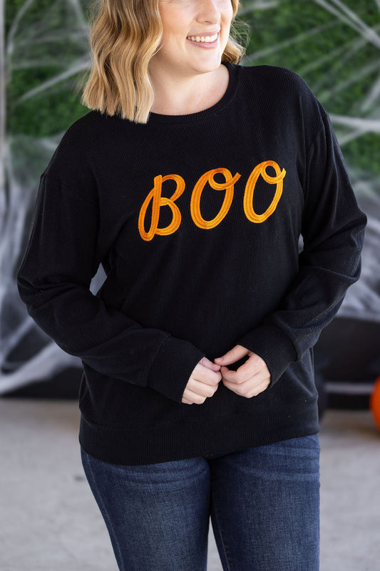 Michelle Mae Corrine Embroidered Pullover Top - BOO