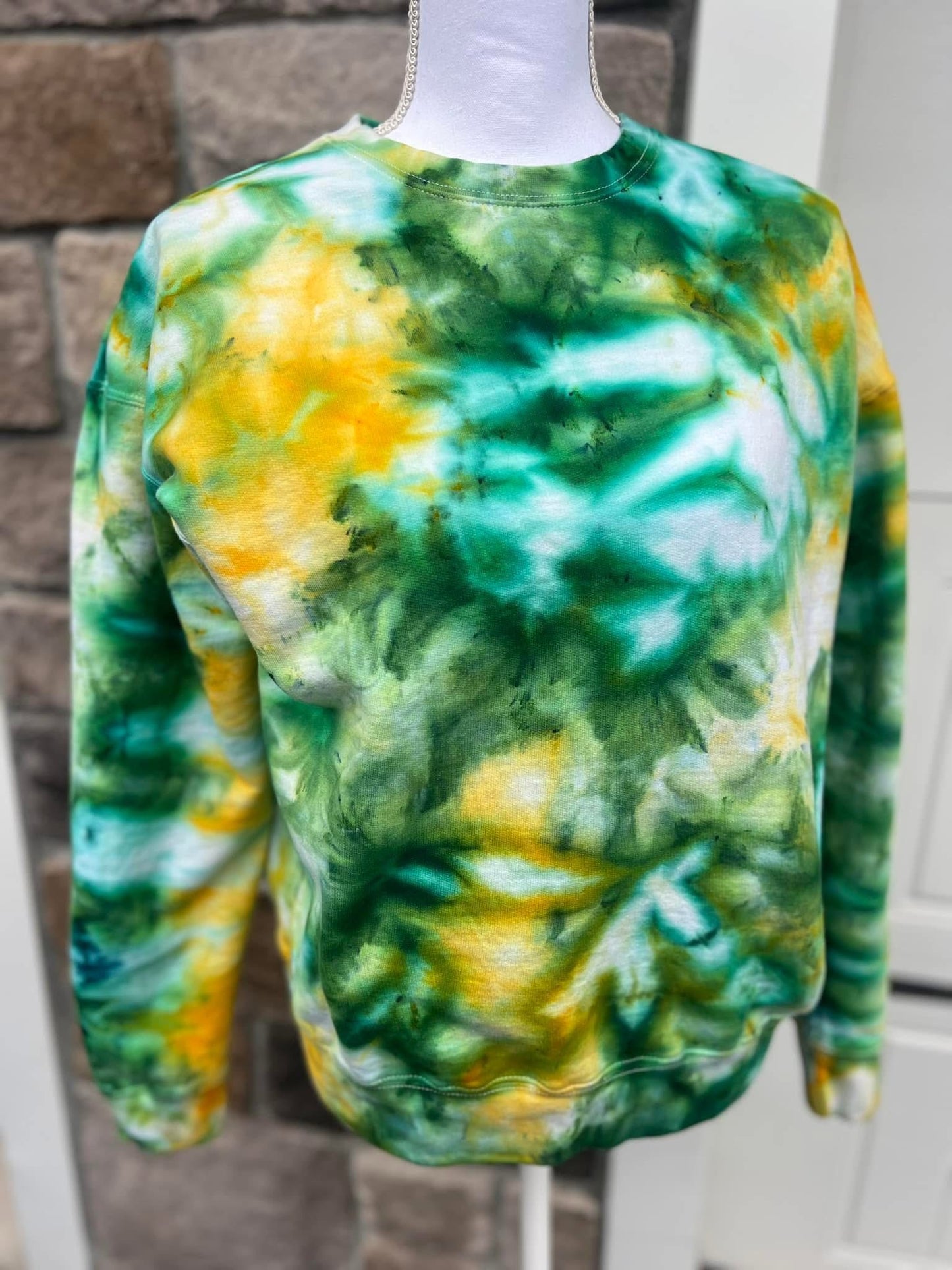 PREORDER: Emerald and Golden Yellow Ice Dye (multiple shirt options)