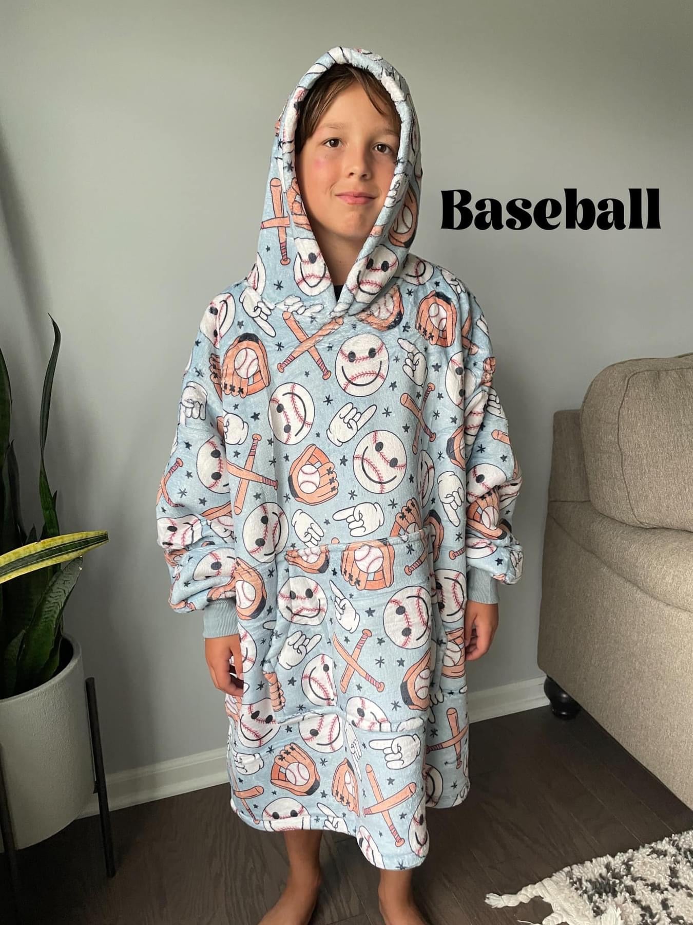 Youth Size Custom Blanket Hoodies (multiple prints)