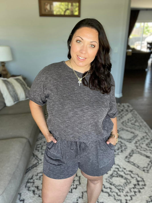 So Sure Short Sleeve Romper
