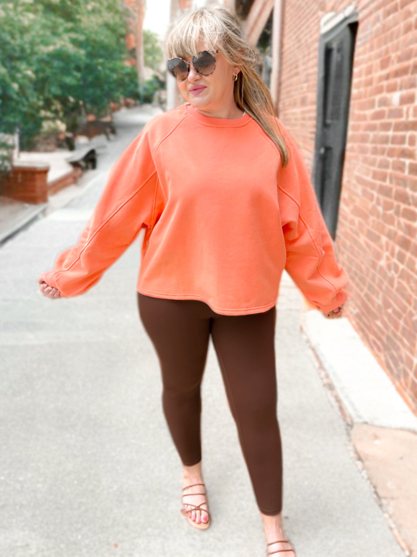 Girl Code Couture Fleece Midi Balloon Sleeve Pullover in 2 Colors