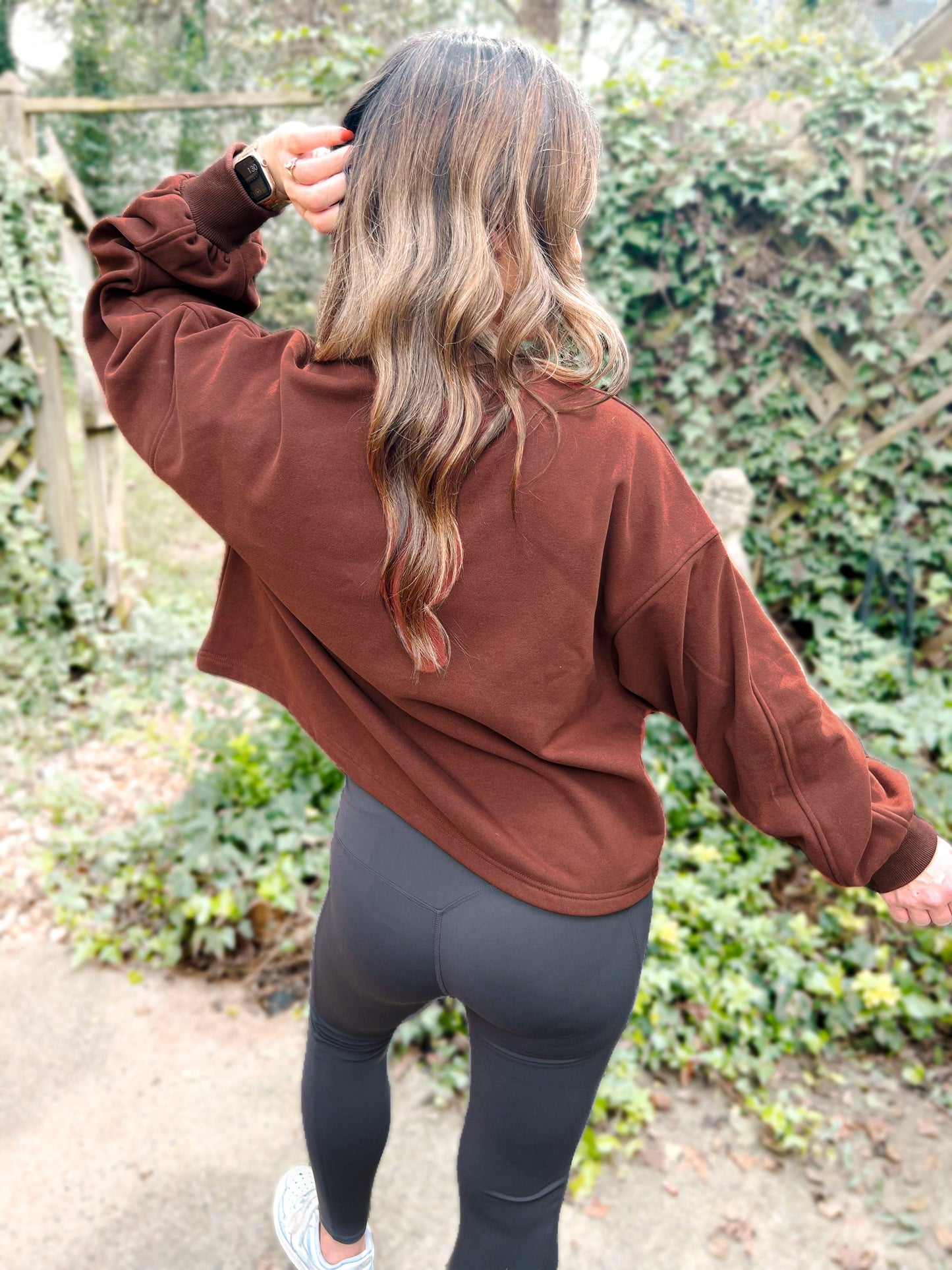 Girl Code Couture Fleece Midi Balloon Sleeve Pullover in 2 Colors