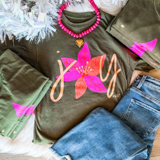 Preorder: Joy Poinsetta Tee
