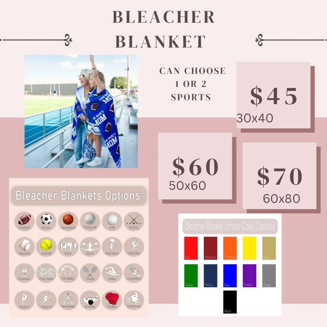 Preorder: Personalized Bleacher Blanket
