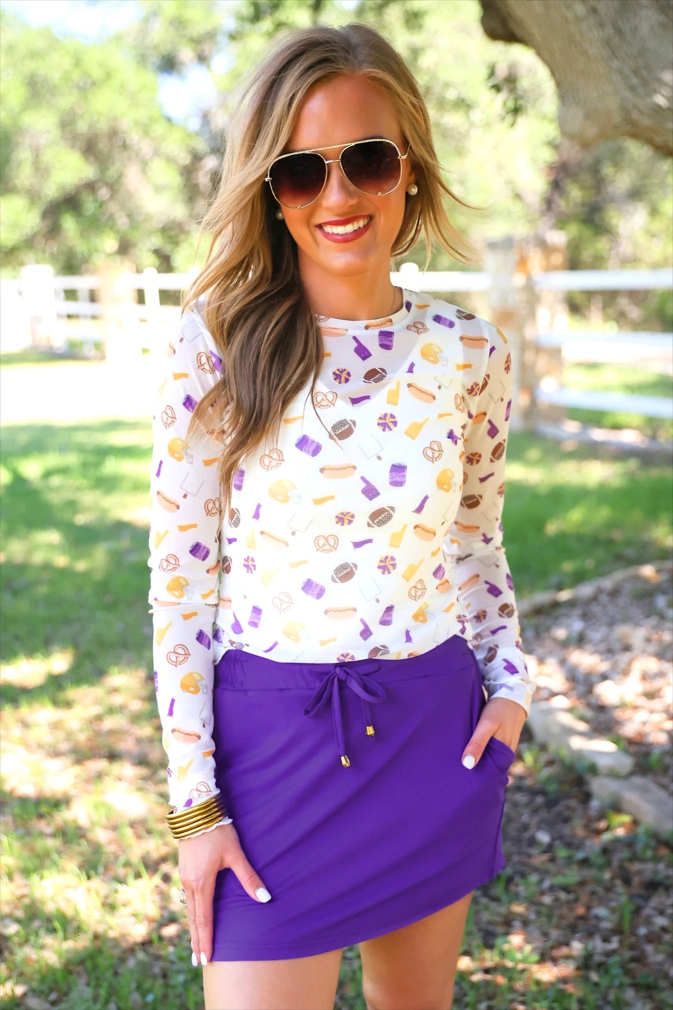 PREORDER: Jess Lea Solid Primary Purple  Everyday Skort