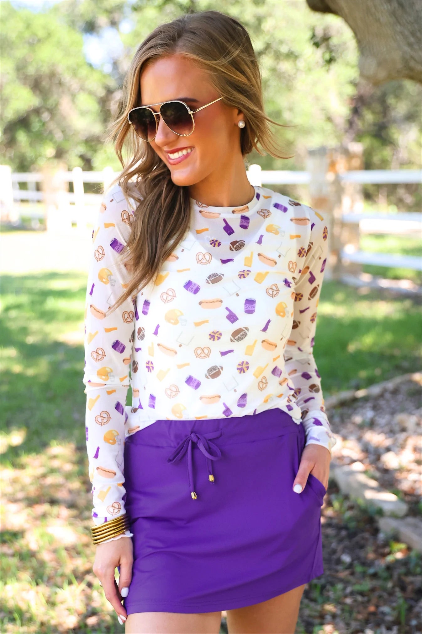 PREORDER: Jess Lea Solid Primary Purple  Everyday Skort