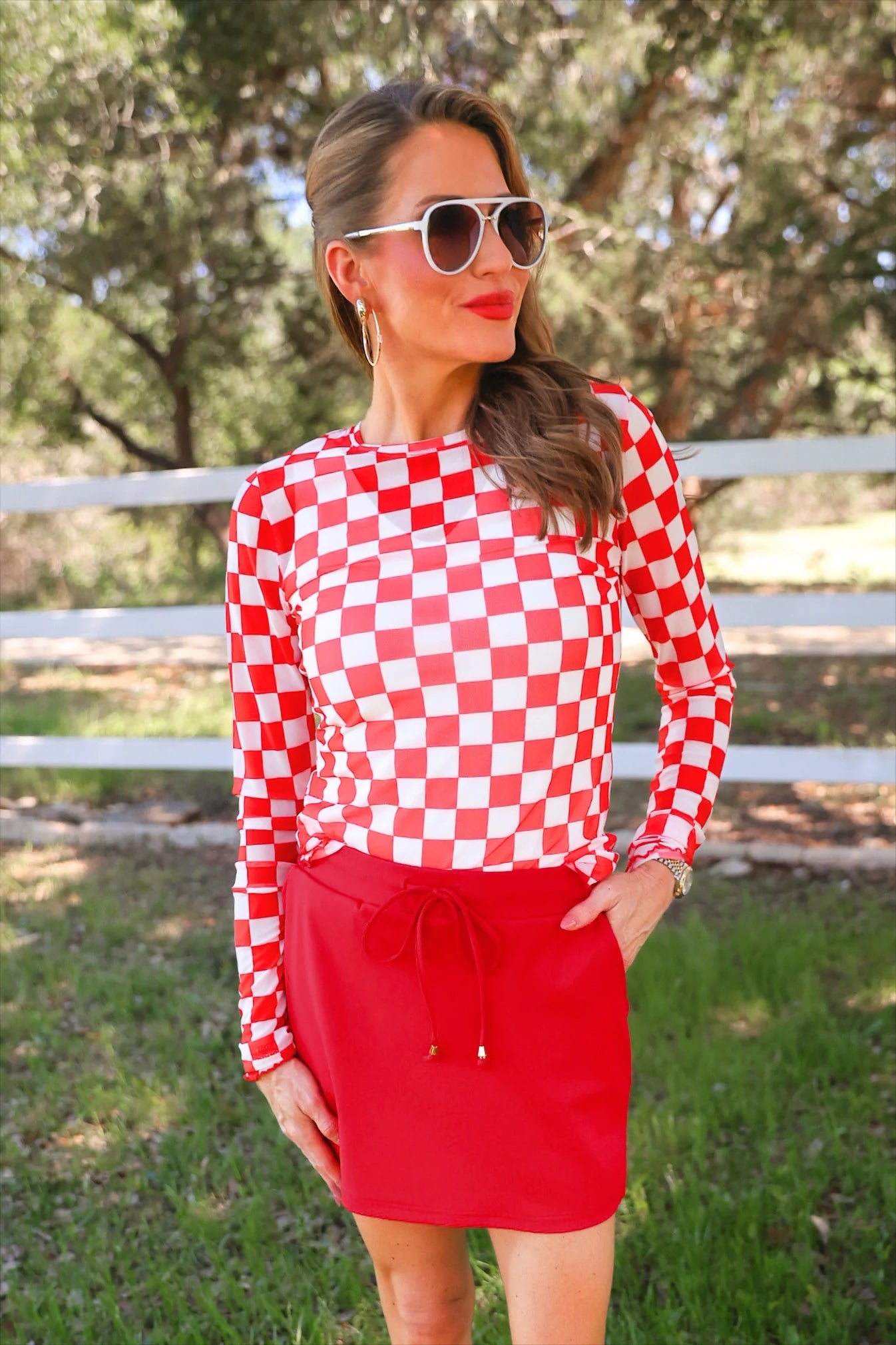 PREORDER: Jess Lea Solid Red Everyday Skort