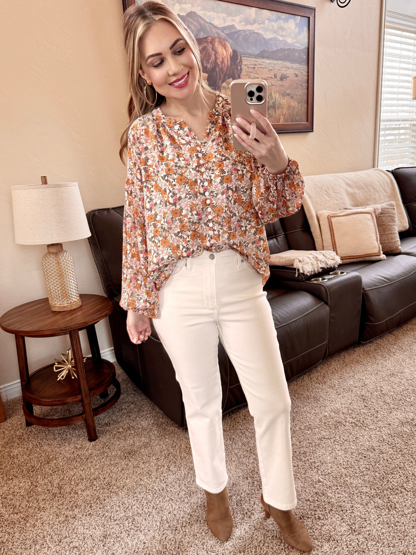 White Tummy Control Ankle Straight Judy Blue Jeans