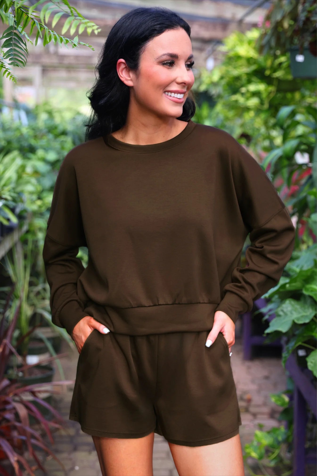 PREORDER: Jess Lea Luna Luxe Pullover Set- Solid Chocolate