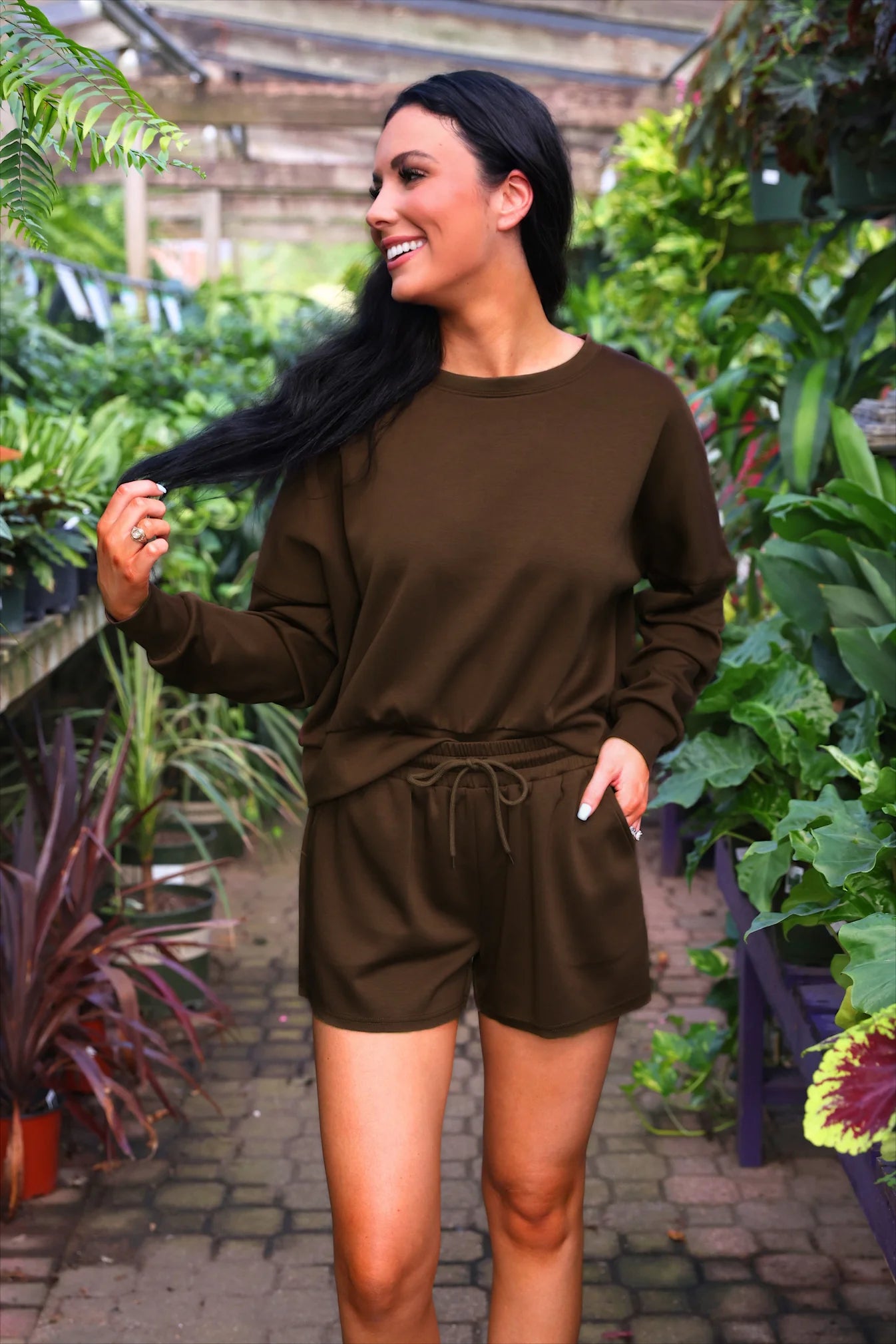 PREORDER: Jess Lea Luna Luxe Pullover Set- Solid Chocolate