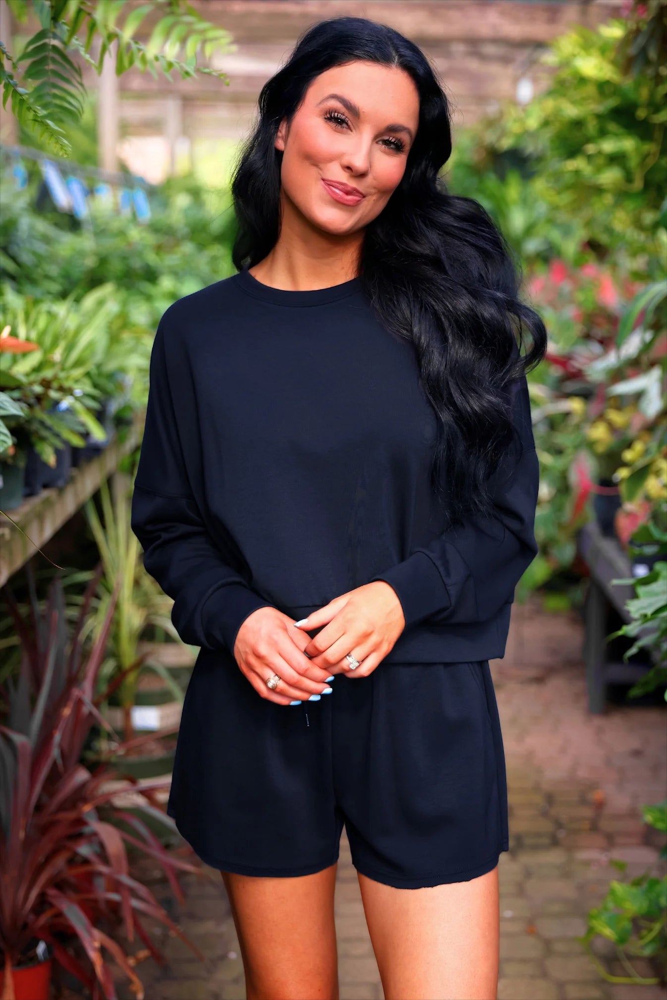 PREORDER: Jess Lea Luna Luxe Pullover Set- Solid Navy
