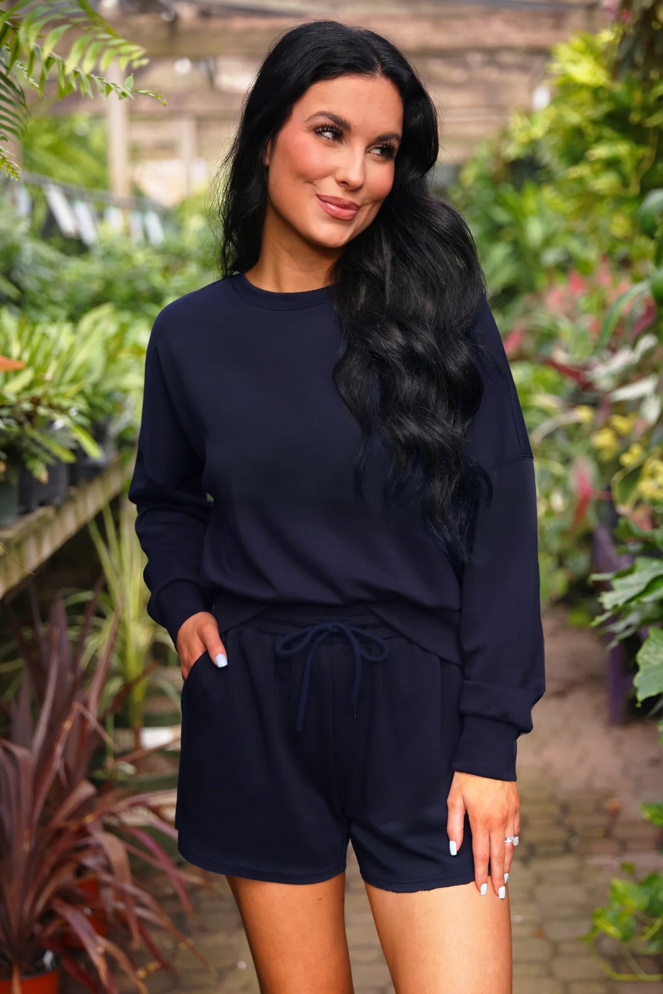 PREORDER: Jess Lea Luna Luxe Pullover Set- Solid Navy