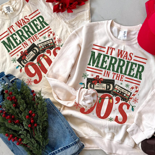 PREORDER: It Was Merrier in the ’90s Tee or Sweatshirt