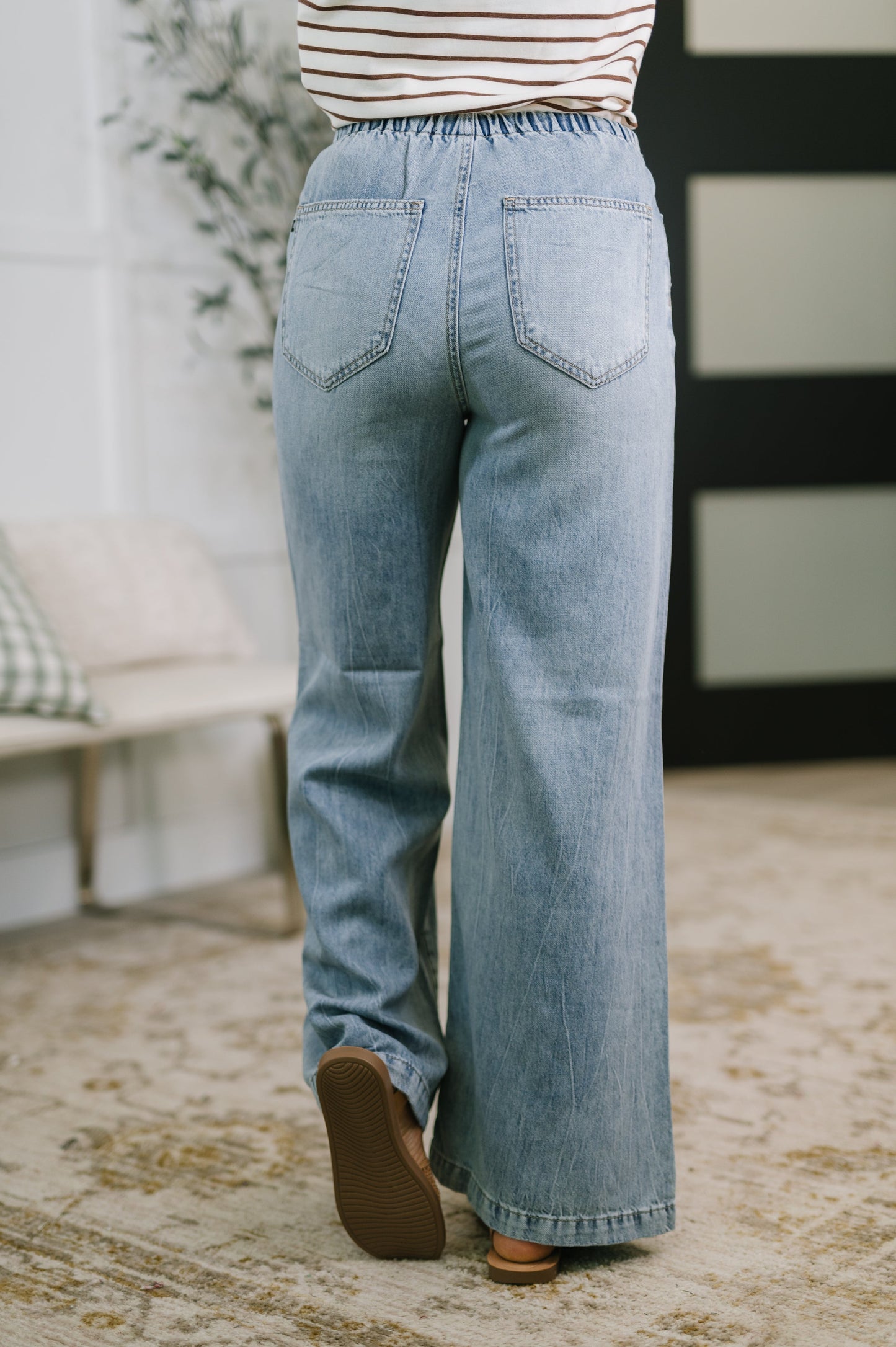 Monica High Waist Palazzo Featherweight with Drawcord by Judy Blue