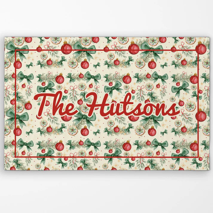 Preorder: Personalized Christmas Door Mat (4 options)