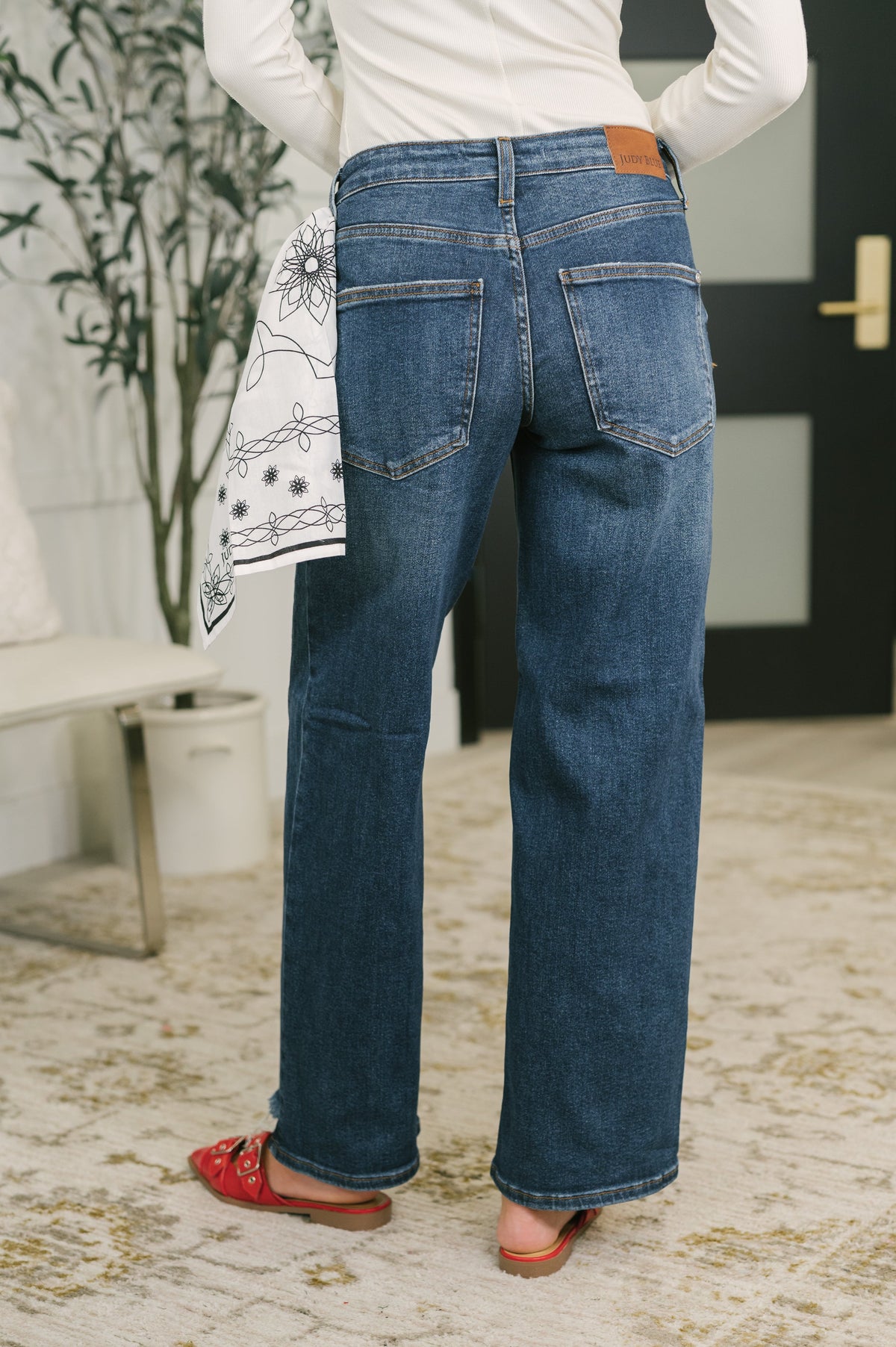 Kaiya Low Rise Wilhelmina Rigid Magic Baggy Jean with Bandana Loop